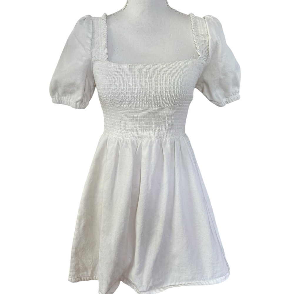 Blue Blush made with love puff sleeve mini dress size small